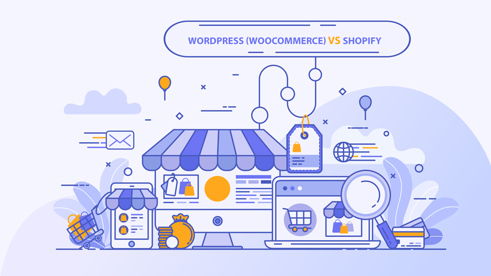 Verschil Wordpress (WooCommerce) en Shopify uitgelichte afbeelding